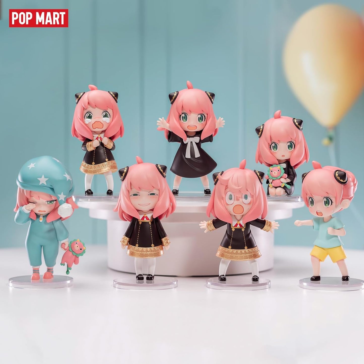 POP MART Spy × Family Anya's Daily Life Series Figures, 6PCs Spy Blind Box Figures, Random Design Action Figures Collectible Toys Home Decorations, Holiday Birthday Gifts, Whole Set