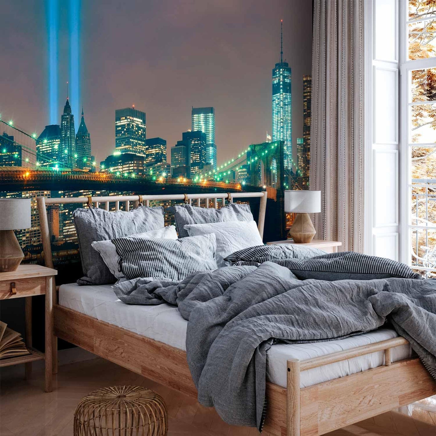artgeist Wall Mural Peel and Stick New York 212x98 in - XXL Self-Adhesive Corner Wallpaper Removable Large Sticker Foil Angle Wall Decor Print Picture Image Design City Panorama d-A-0035-a-a