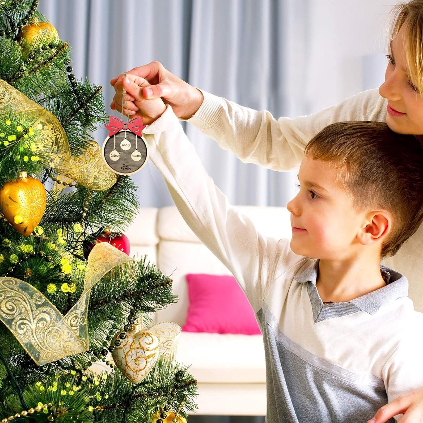 2025 Christmas Ornaments Personalized Christmas Family Name Ornaments,Custom Stocking Wooden Christmas Ornaments Family of 2/3/4/5/6/7/8,Customized Xmas Ornament Tree Deorations,Personalized Gifts