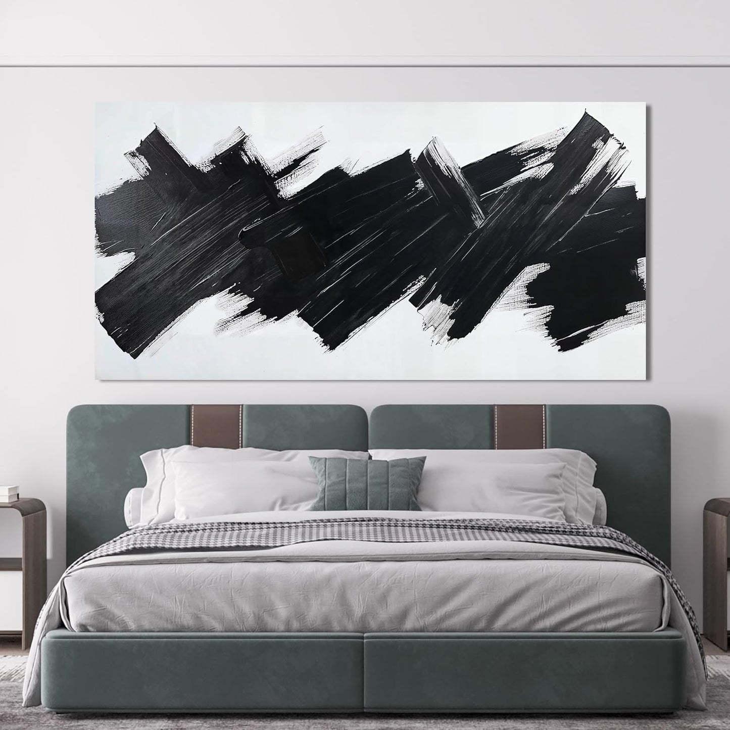 Abstract Wall Art Decor Modern Large Wall Art For Living Room Black Canvas Wall Art Large Artwork for Walls Abstract Canvas Art Canvas Print Art Work For Home Kitchen Office Wall Decor 29" X 58"