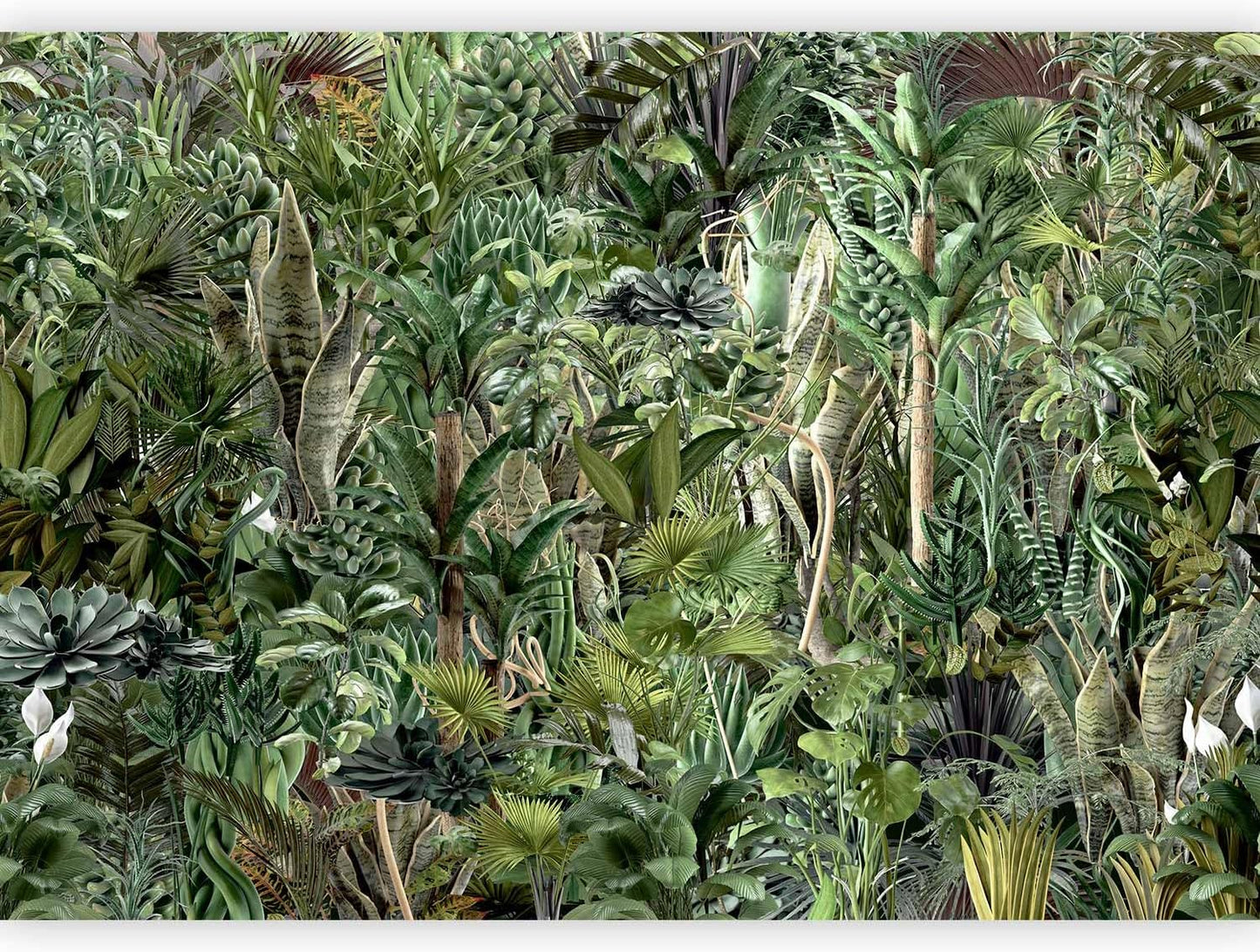 artgeist Wall Mural Leaves 135x101 in - XXL Peel and Stick Self-Adhesive Wallpaper Removable Large Sticker Foil Wall Decor Print Picture Image Design Plants Abstract Nature Botanical b-C-0858-a-a