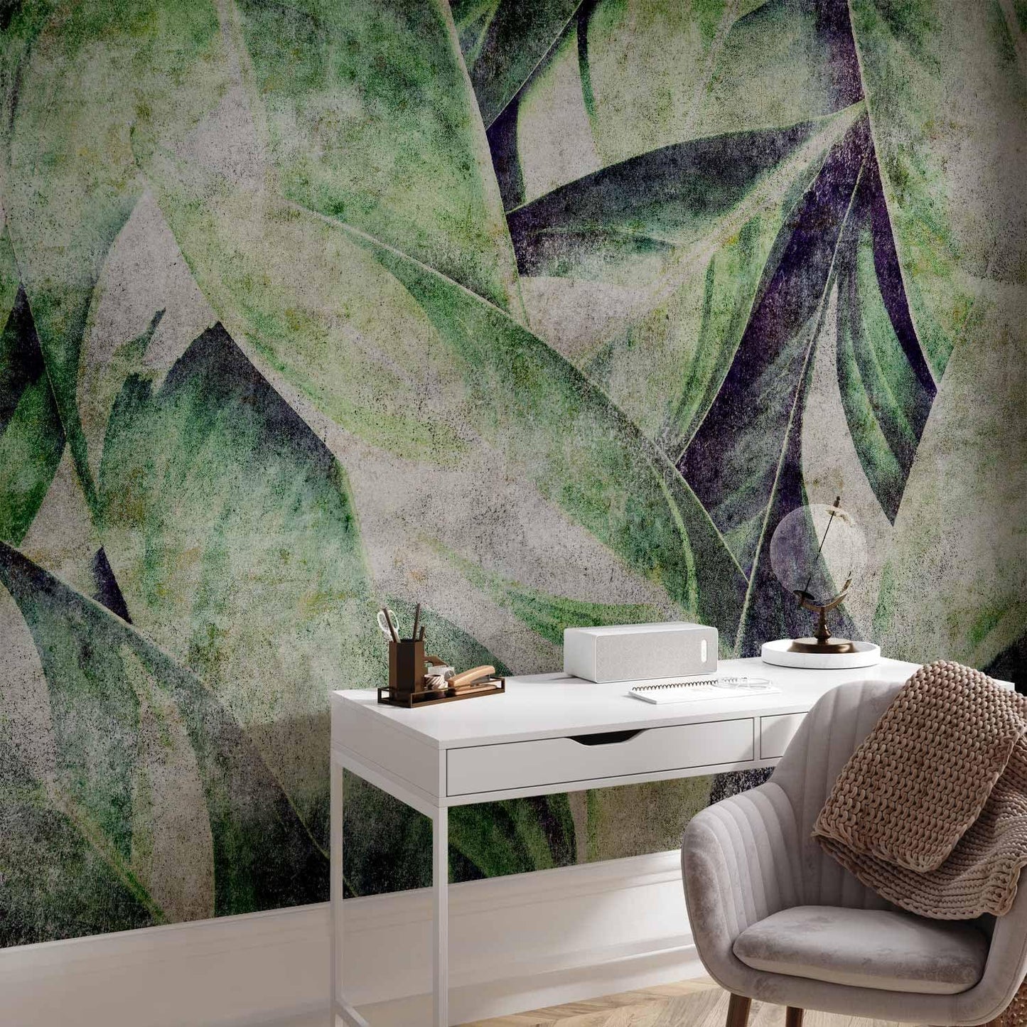artgeist Premium Wall Mural Tropical Leaves 138x101 in - XXL Non-Woven Wallpaper Fleece Wall Decor Photo Print Picture Image Design Jungle Nature Botanical b-C-0844-a-a