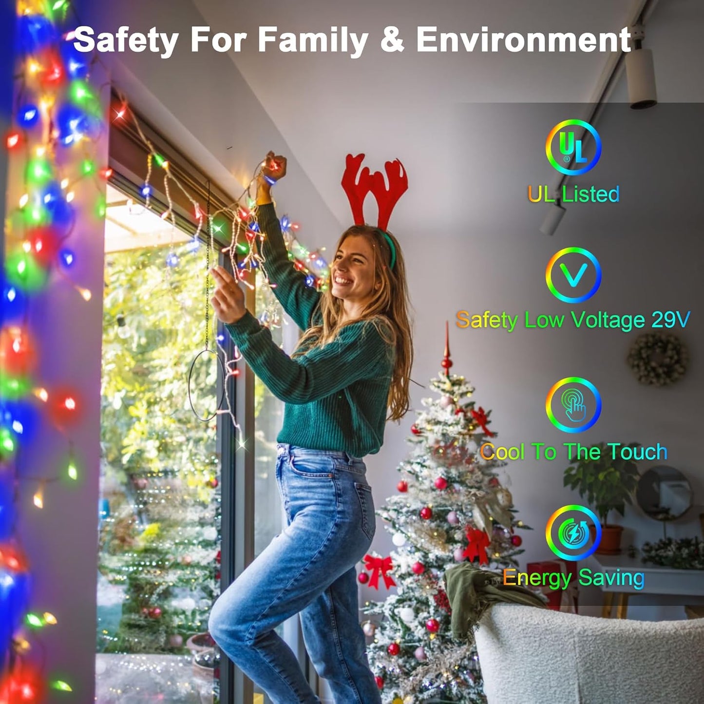 66FT 666 LED Outdoor Christmas Lights - 148 Ice Drops, 12 Pro Modes with Timer Memory & Brightness, Waterproof Hanging Ice String Light for Holiday Wedding Garden Fence House Decor (Multicolor)