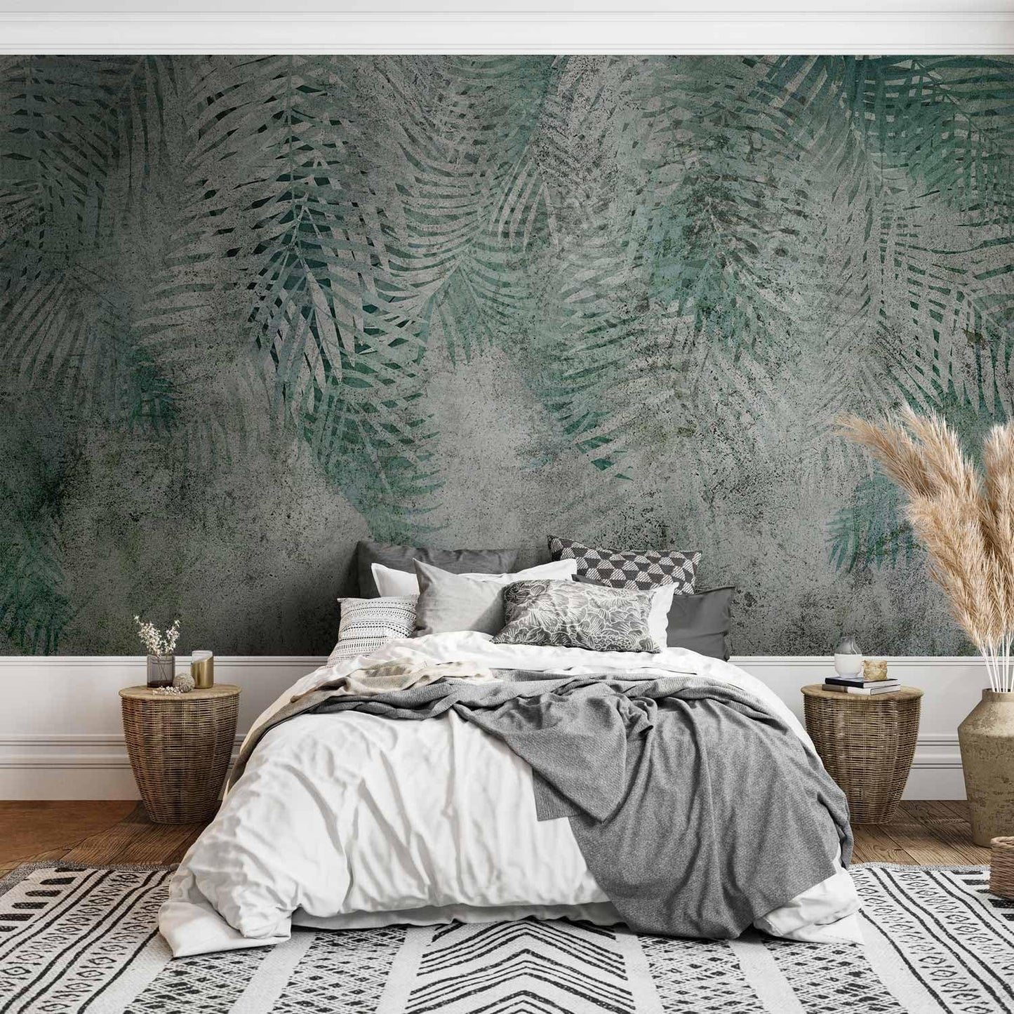 artgeist Premium Wall Mural Leaves 177x124 in - XXL Non-Woven Wallpaper Fleece Wall Decor Photo Print Picture Image Design Nature Botanical Plants Palm Abstract b-C-0861-a-a