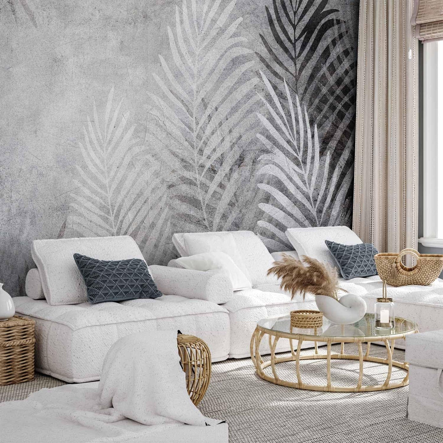 artgeist Wall Mural Leaves 193x138 in - XXL Peel and Stick Self-Adhesive Wallpaper Removable Large Sticker Foil Wall Decor Print Picture Image Design Palm Abstract Nature Botanical b-C-0855-a-a