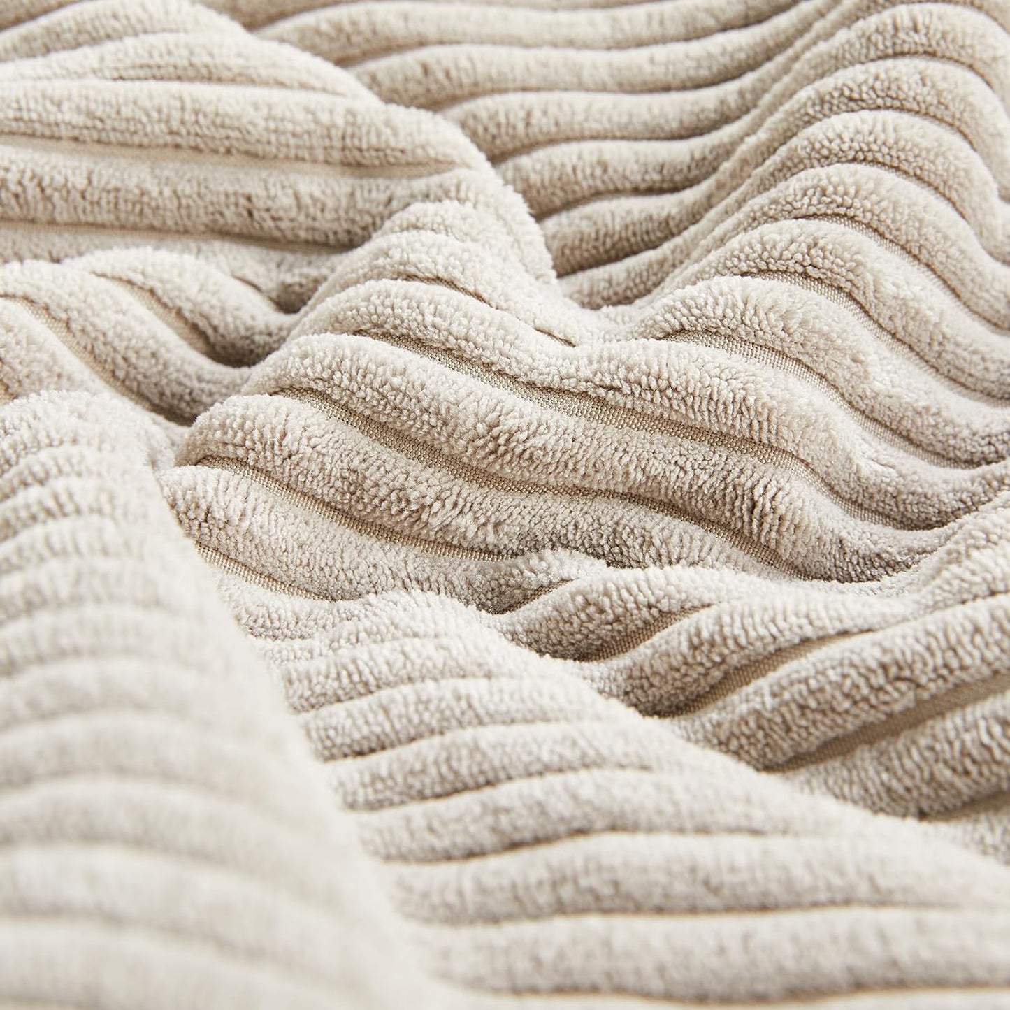 Fancy Homi 2 Packs Neutral Taupe Decorative Throw Pillow Covers 22x22 Inch for Living Room Couch Bed Sofa, Rustic Farmhouse Boho Home Decor, Soft Corss Corduroy Patchwork Accent Cushion Case 55x55 cm