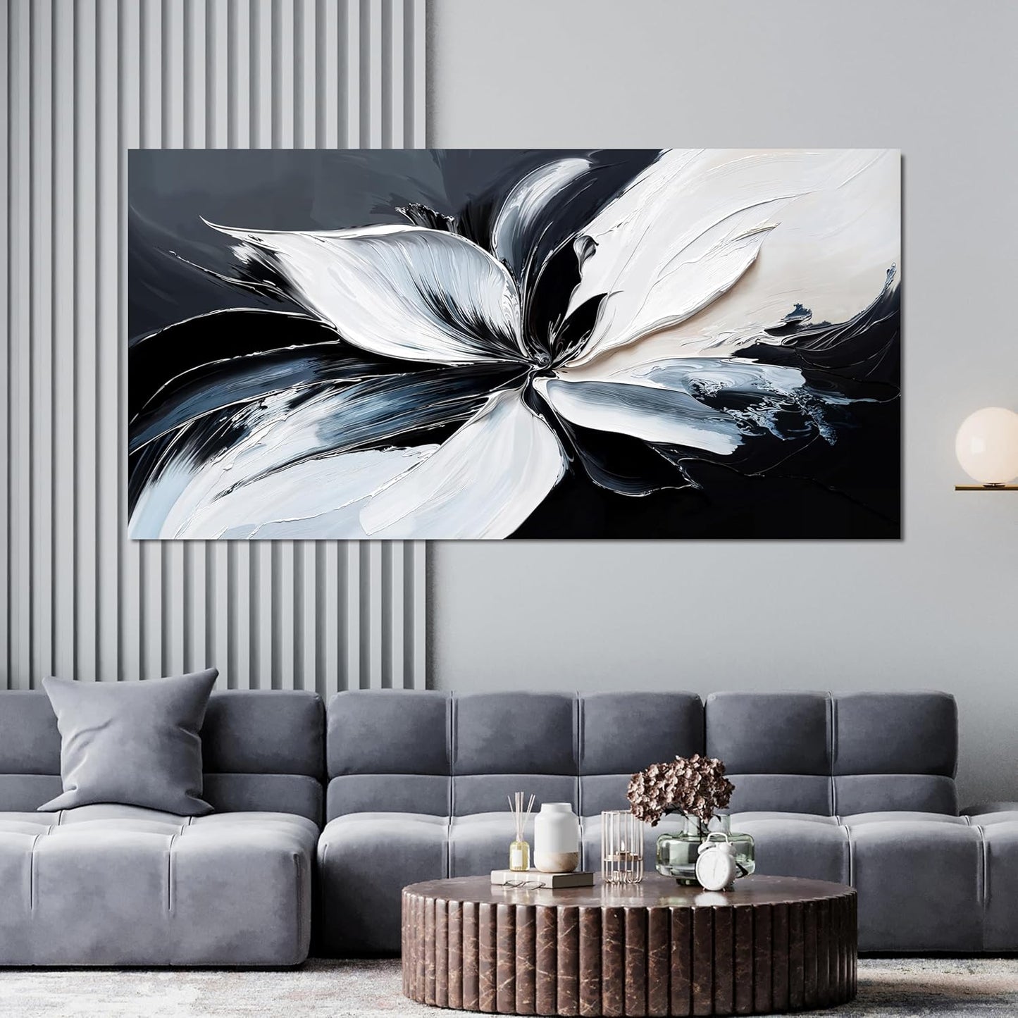 AIXMGSJS Canvas Wall Art Decor Large Modern Wall Art Black and White Wall Art Prints Abstract Canvas Art Wall Decor Wall Art Pictures for Living Room Artwork for Walls Home Office Decor 29" X 58"
