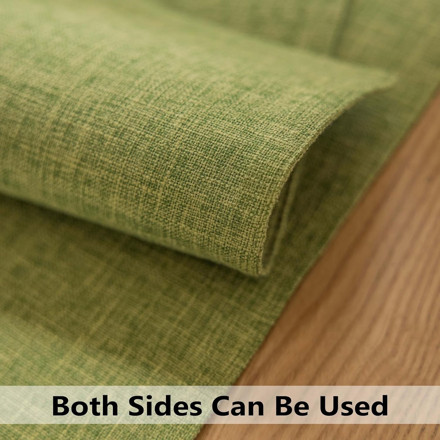 Demetex Sage Green Placemats Set of 4 Linen Textured Table Place Mats Heat Resistant Fabric Plate Mats for Party Holiday Dining Kitchen, Lime Green