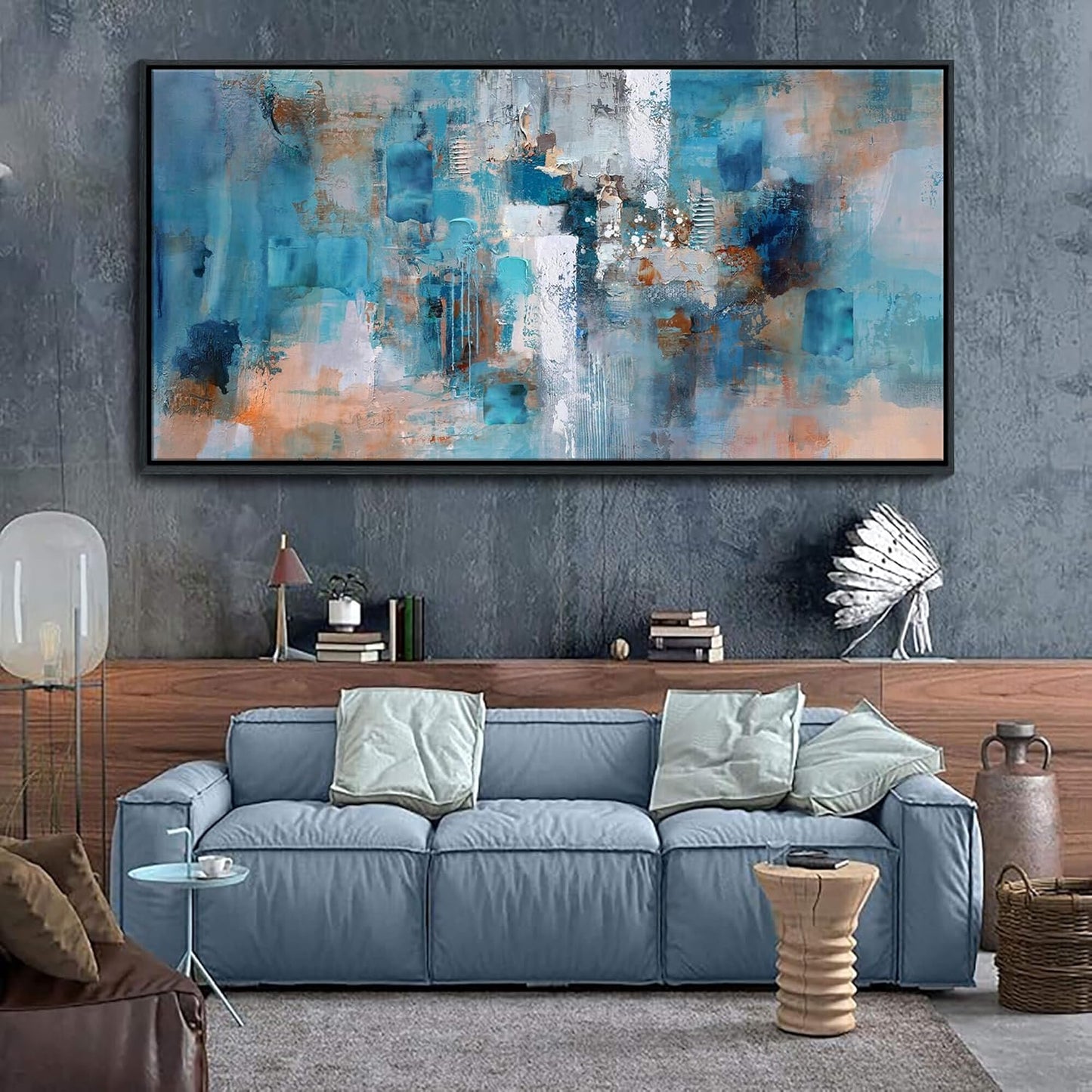 Framed Wall Art for Bedroom Large Abstract Wall Art Wall Pictures for Living Room Canvas Wall Art for Living Room Bathroom Decor 30x60 Inches