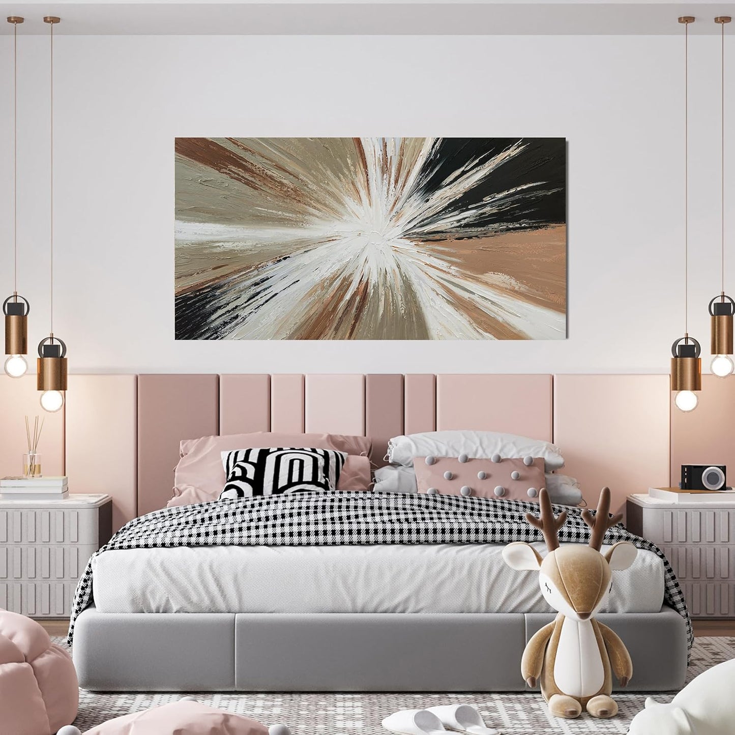 Abstract Canvas Wall Art Decor Canvas Art Wall Decor Black and White Wall Art Wall Art Pictures for Living Room Modern Abstract Wall Art Prints Artwork for Walls Bedroom Office Decor 20" X 40"