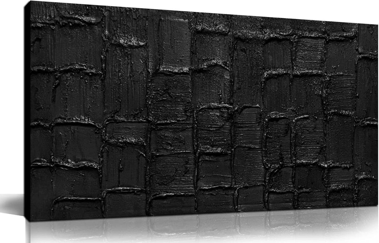 Abstract Painting Wall Art for Living Room Black Wall Decor for Bedroom Minimalist Wall Art for Kitchen Size 20 x 40 Inch
