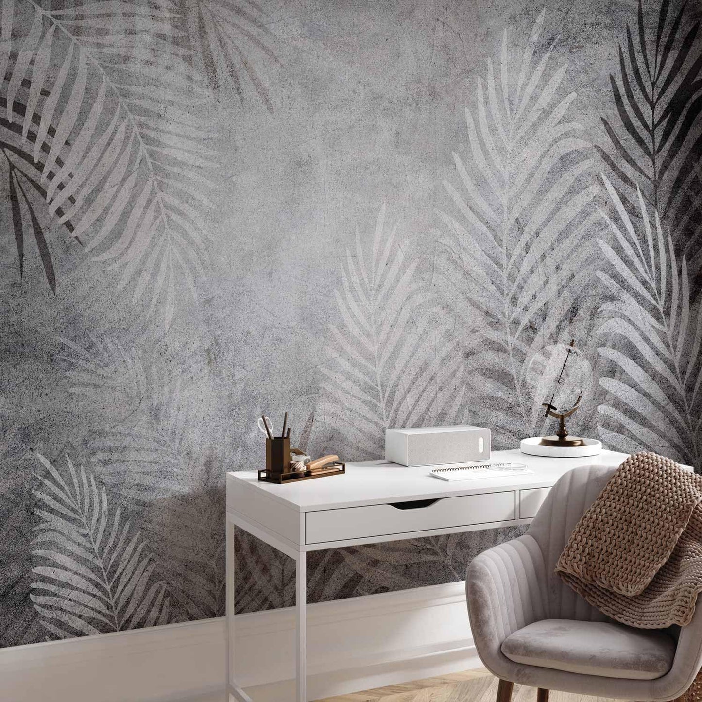 artgeist Wall Mural Leaves 116x83 in - XXL Peel and Stick Self-Adhesive Wallpaper Removable Large Sticker Foil Wall Decor Print Picture Image Design Palm Abstract Nature Botanical b-C-0855-a-a