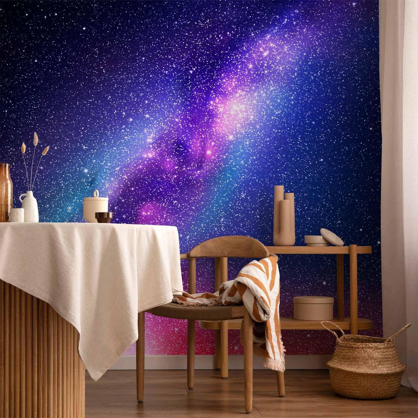 artgeist Premium Wall Mural Galaxy 118x83 in - XXL Non-Woven Wallpaper Fleece Wall Decor Photo Print Picture Image Abstract Space Sky Star Cloud Violet f-C-0487-a-a