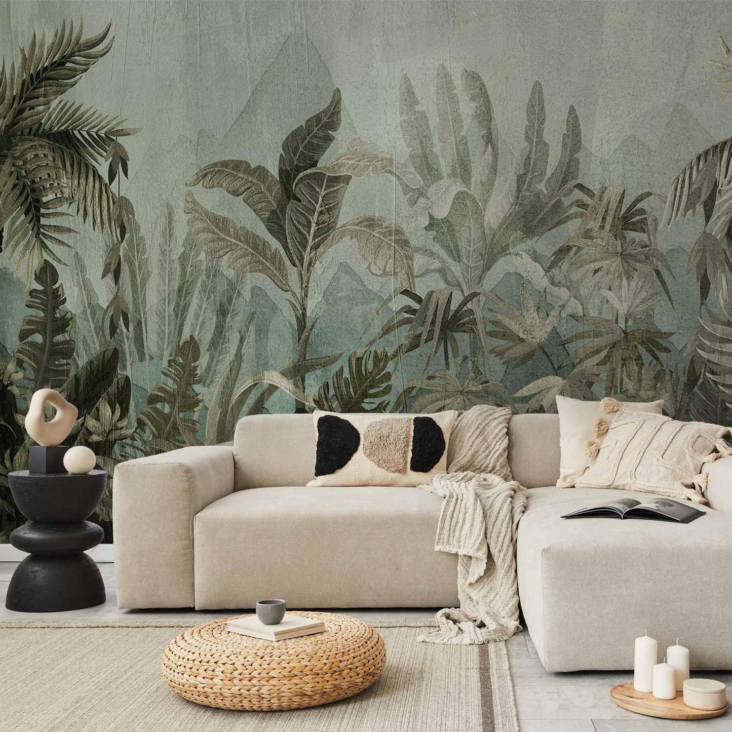 artgeist Wall Mural Leaves 98x69 in - XXL Non-Woven Wallpaper Fleece Wall Decor Photo Print Picture Image Design Nature Botanical Plants Palm Abstract b-C-0854-a-a