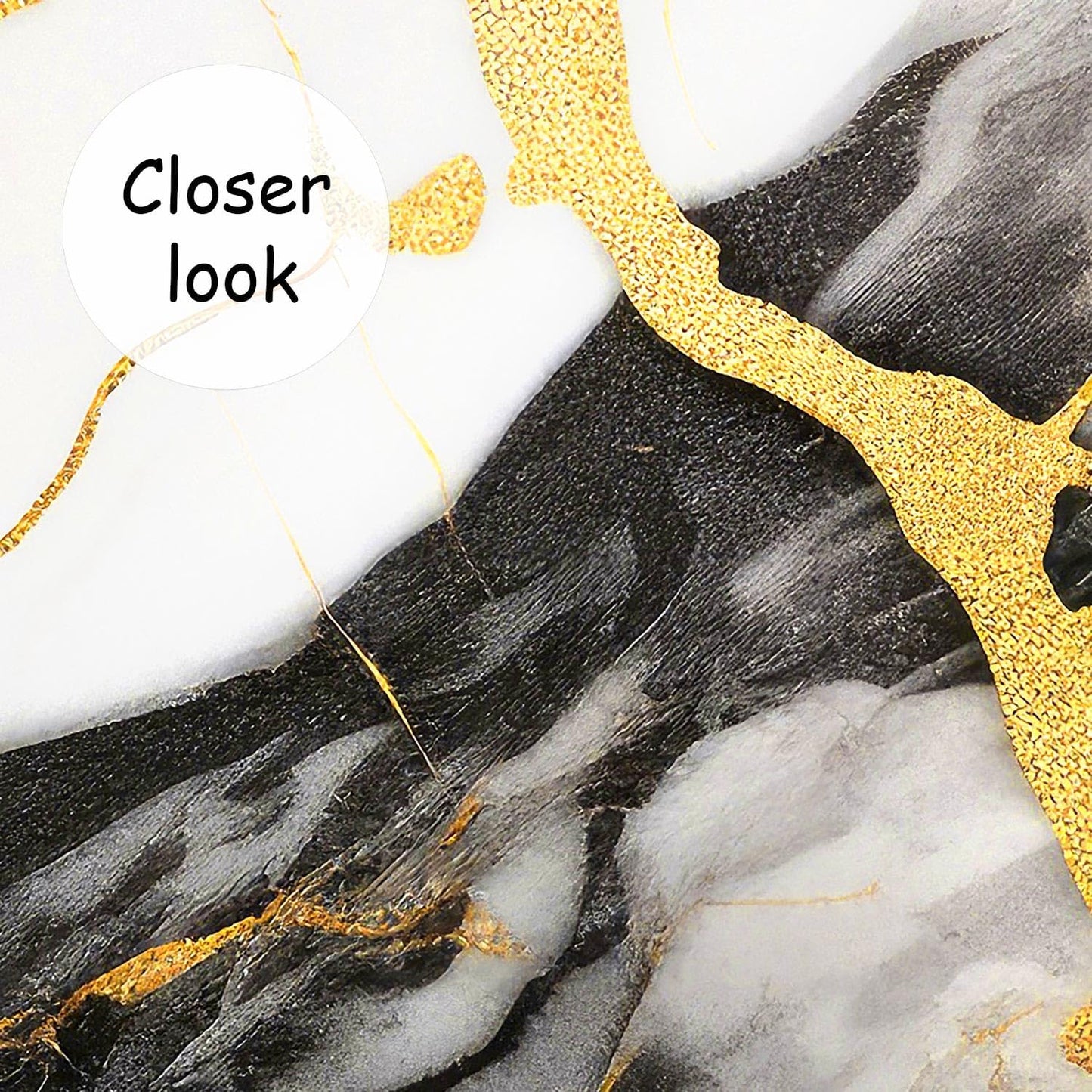 AFZEVEB-Black and Gold Marble Wallpaper Wall murals for Bedroom 159"x107" (Not Peel and Stick)
