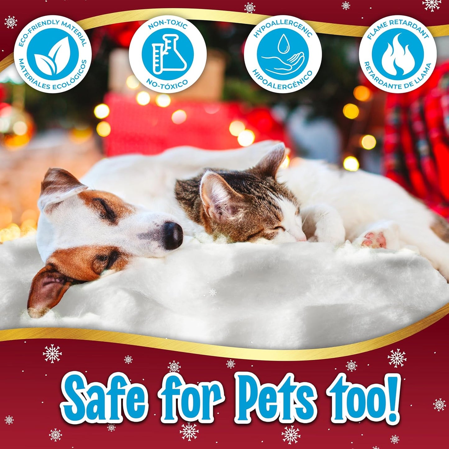 Fake Snow Blanket Roll for Christmas Village Displays, Christmas Tree Deocration, Snow Party Table Runner - Thick Fluffy Faux Snow Backdrop Winter Wonderland Artificial Snow Blanket Cover (2.6x7.8 ft)