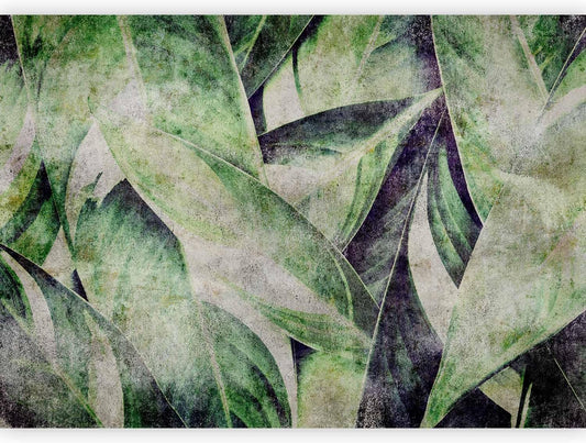 artgeist Wall Mural Tropical Leaves 154x110 in - XXL Peel and Stick Self-Adhesive Wallpaper Removable Large Sticker Foil Wall Decor Print Picture Image Design Jungle Nature Botanical b-C-0844-a-a
