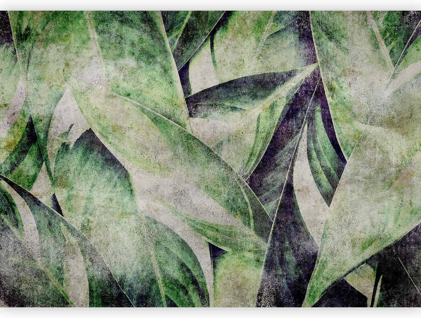 artgeist Premium Wall Mural Tropical Leaves 177x124 in - XXL Non-Woven Wallpaper Fleece Wall Decor Photo Print Picture Image Design Jungle Nature Botanical b-C-0844-a-a