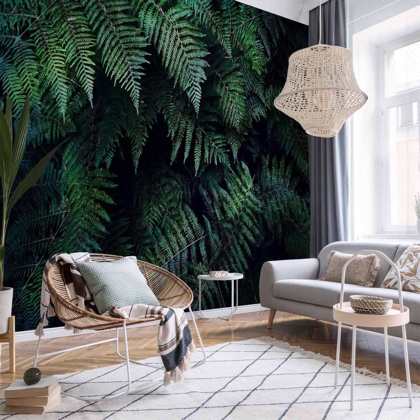 artgeist Wall Mural 3D Effect 154"x101" XXL Peel and Stick Self-Adhesive Wallpaper Removable Large Sticker Foil Wall Decor Print Picture Image Design - Tropical Leaves b-C-0564-a-a