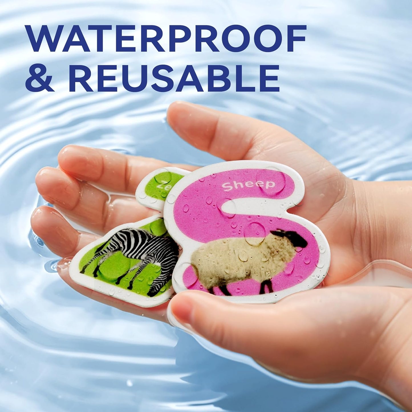 26 PCS Letter Gel Stickers - Thick, Removable Alphabet & Animal Window Clings for Toddlers. Great for Home, Classroom, Nursery Decor and Toddler Animal Party Supplies