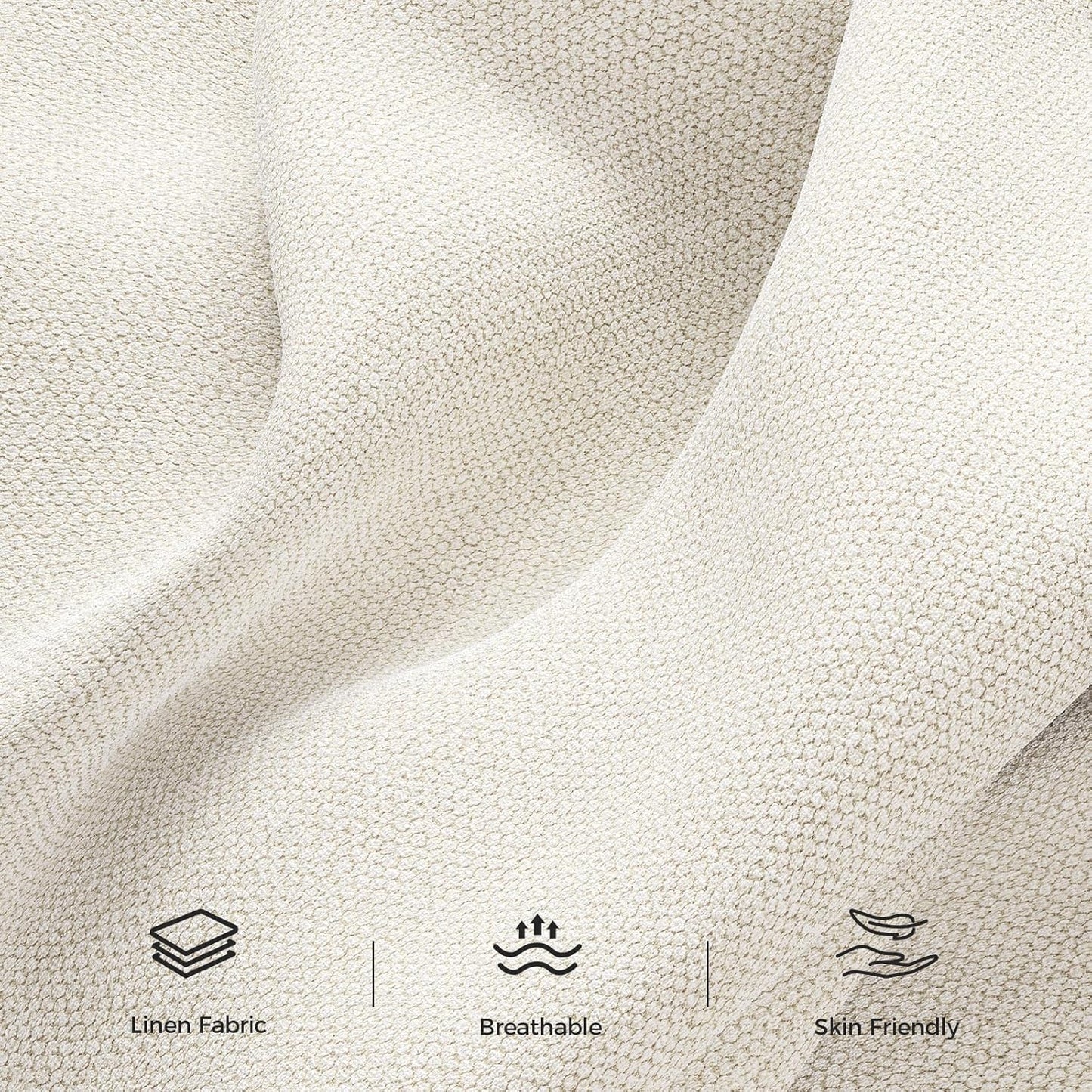 89” Futon Sofa Bed, Linen Comfy Futon Couch Bed with 2 Square Pillows, Convertible Sleeper Sofa with Adjustable Backrest& Armrests, Modern Loveseat Sleeper for Living Room, Bedroom, White