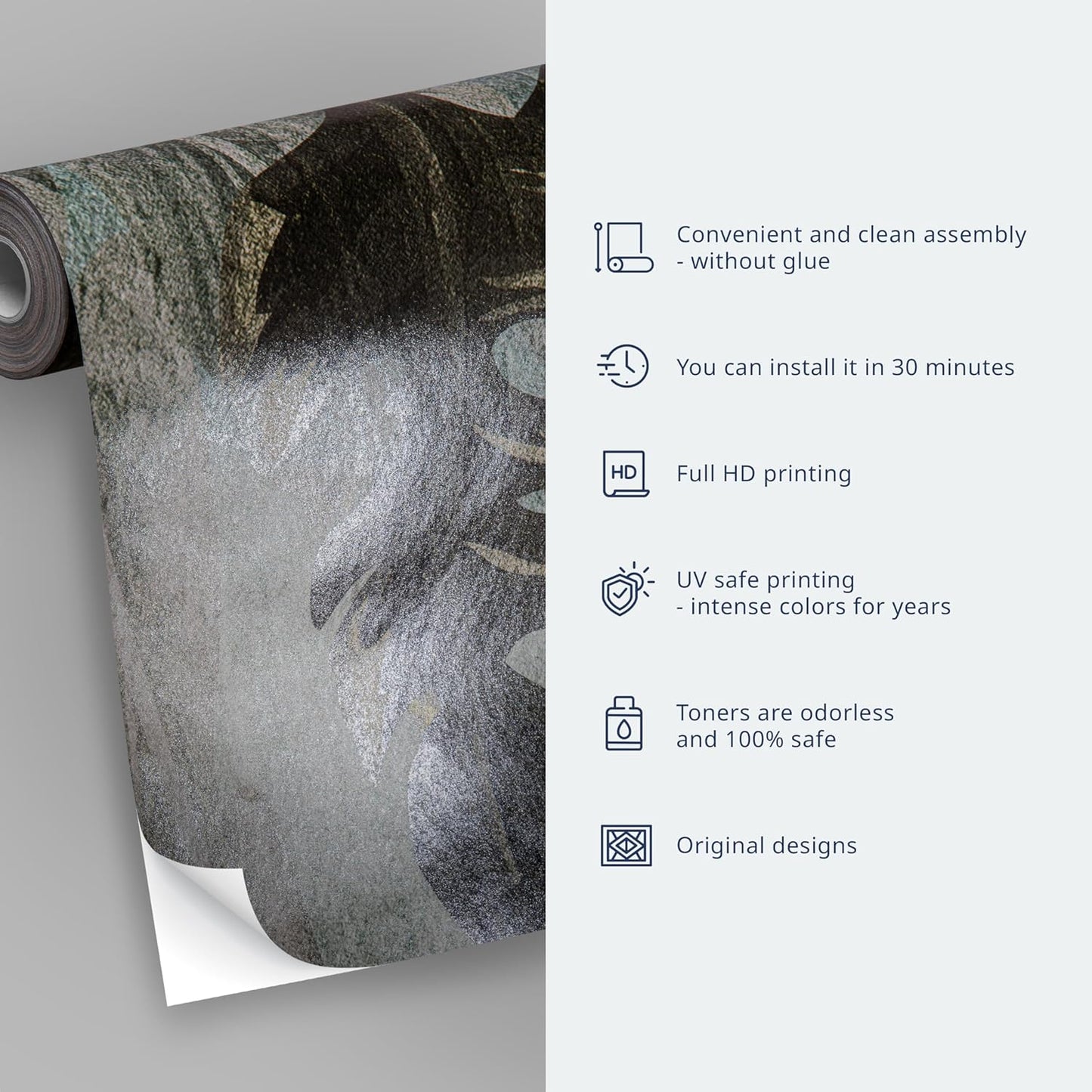 artgeist Wall Mural World Map 135x101 in - XXL Peel and Stick Self-Adhesive Wallpaper Removable Large Sticker Foil Wall Decor Print Picture Image Design Map of The World k-A-0108-a-a