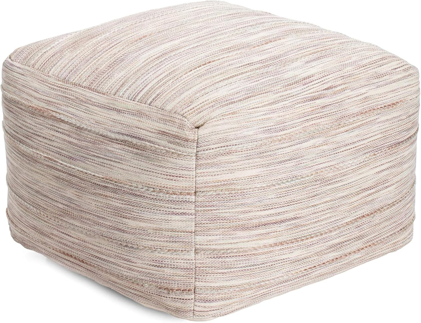 Anji Mountain 22"x22"x16" Handmade & Handcrafted Ottoman Pouf Comfortable Pouf Ottoman Foot Rest & Home Décor Accent for Living Room, Bedroom, Nursery, Kids Room, Patio
