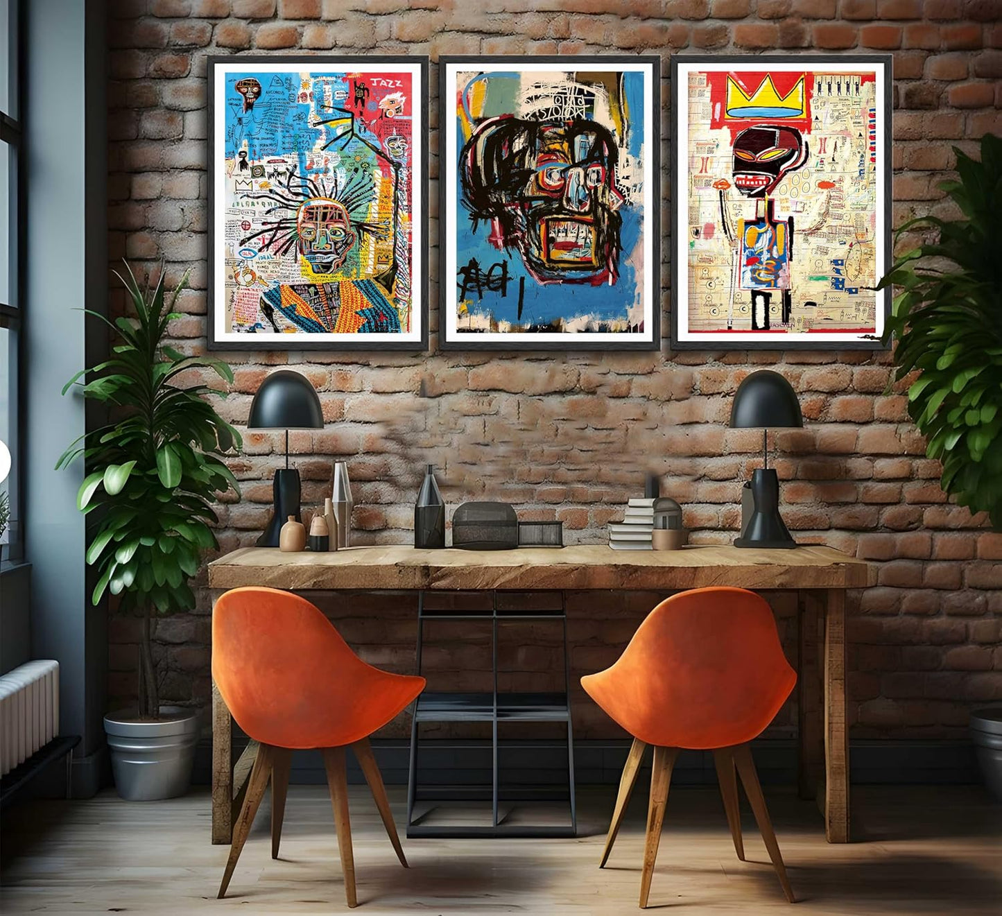 3 Pieces of Street Art Blue Graffiti Wall Decor Prints Modern Artist Aesthetics Canvas Painting Artwork Abstract Picture Poster Man Cave Living Room Bedroom Bathroom Office Home Decorations Unframed