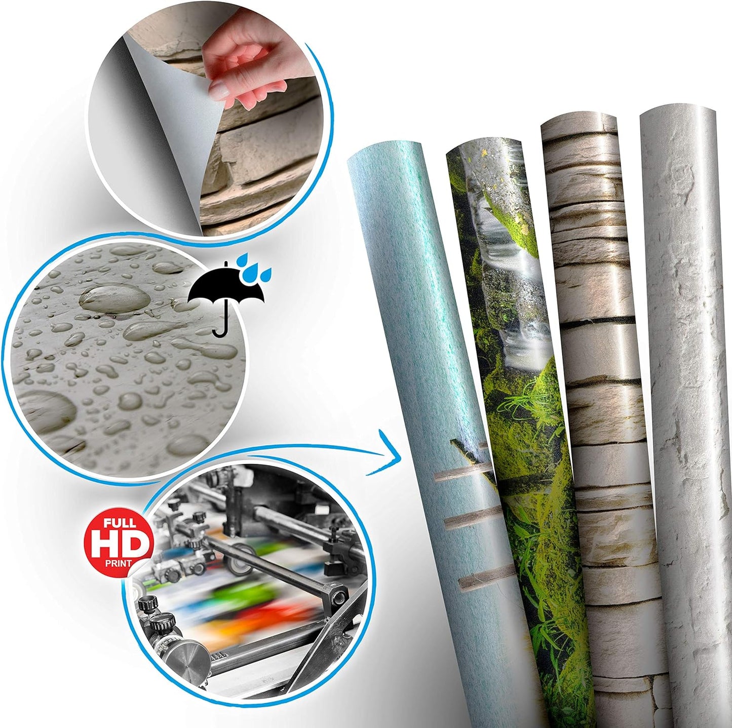 artgeist Wall Mural Nature 135x101 in - XXL Peel and Stick Self-Adhesive Wallpaper Removable Large Sticker Foil Wall Decor Print Picture Image Design Botanical Plants Jungle Leaves b-B-0594-a-a