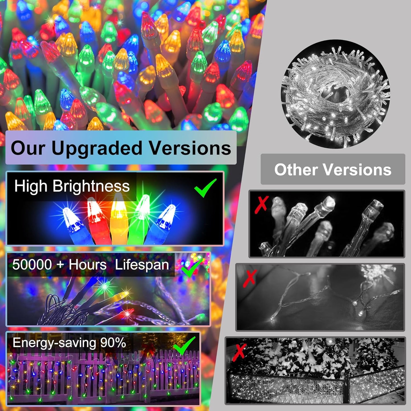 666 LED 66FT Christmas Lights with 148 Drops, 12 Modes Dimmable Multicolor Outdoor Hanging Lights with Timer Memory, Waterproof Curtain Lights for Home Bedroom Indoor Tree Window Roof Fence Wedding